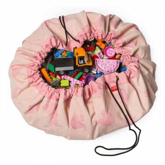 Игровой коврик Play&Go мешок для хранения игрушек Розовый слон от ALLC