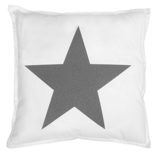 Декоративная подушка Star бело-серая