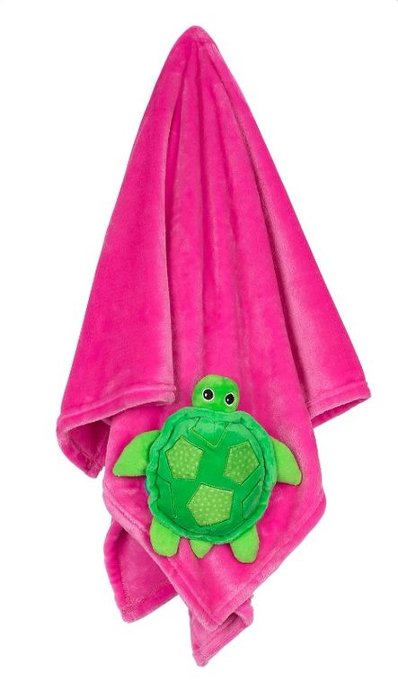 Одеяла с игрушкой Zoocchini Buddy Blanket Черепашка розовое