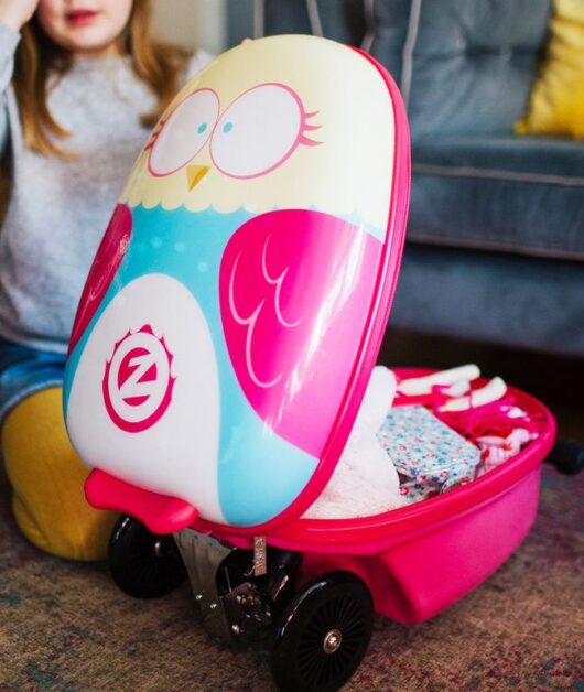 Детский чемодан самокат Zinc Flyte Сова