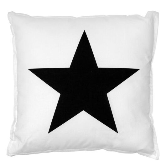 Декоративная подушка Star бело-черная
