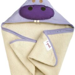 Детское полотенце с капюшоном 3 Sprouts Бегемотик Purple Hippo