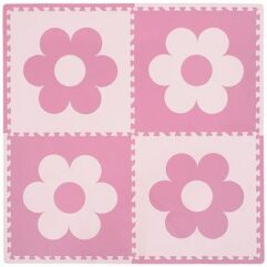 Детский игровой коврик пазл Funkids ФлауерМат-24-10 розовый