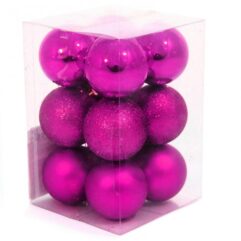 Набор из 12-ти пластиковых ёлочных шаров Attache 5 см