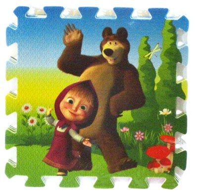Развивающий детский коврик пазл Маша и Медведь