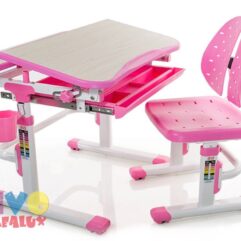 Детская парта и стул Mealux EVO-05 розовый