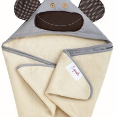 Детское полотенце с капюшоном 3 Sprouts Серая обезьянка Grey Monkey