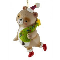 Ёлочная игрушка Erich Krause Decor Медведь глазурный 9 см