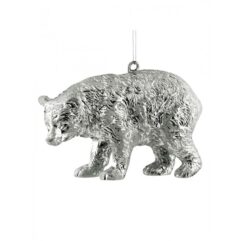 Ёлочная игрушка Erich Krause Decor Медведь серебряный 10 см