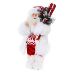 Дед Мороз в свитере со снежинкой и лыжами Maxitoys 61 см