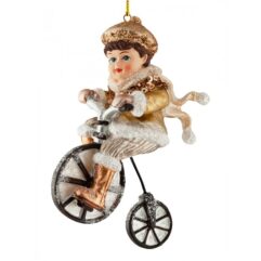 Ёлочная игрушка Erich Krause Decor Мальчик на велосипеде 9 см