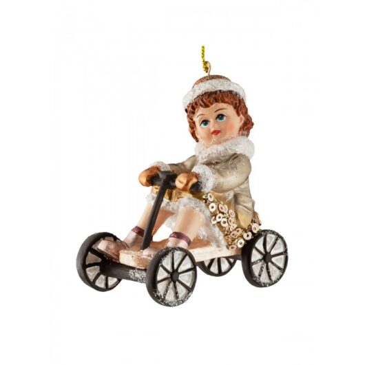 Ёлочная игрушка Erich Krause Decor Девочка на велосипеде 8 см