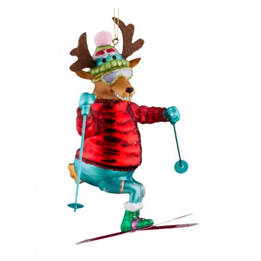 Ёлочная игрушка Erich Krause Decor Лосиха на лыжах 14 см