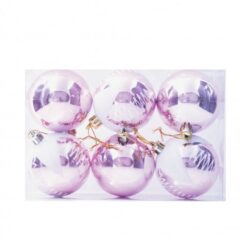 Набор ёлочных пластиковых шаров с росписью Веселый хоровод 6 см 6 шт.